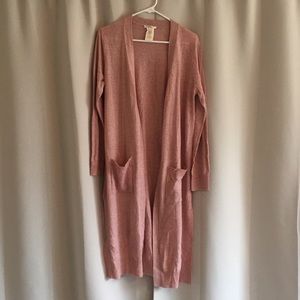 Heather grey duster sweater